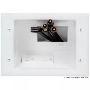 Datacomm 45-0024-WH 45-0024-wh Recessed Pro-power Kit With Duplex Rece