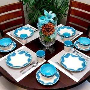 Elama ELM-SEASHORE-BREEZE-16 Seashore Breeze 16 Piece Service For 4 St