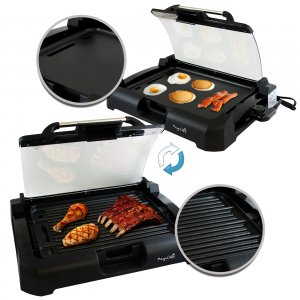 Megachef MCG-106 Reversible Indoor Grill And Griddle With Removable Gl