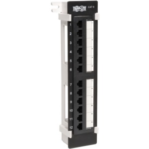 Tripp N250-012 12-port Cat6 Cat5 Patch Panel Wall Mount Vertical 110 R