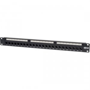 Tripp N254-024 24-port Cat6 Cat5 Patch Panel Feed Through Rackmount 56