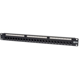 Tripp N054-024 , Patch Panel, 24-port 1u Rackmount, Cat5e Feedthrough,