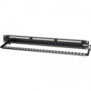 Tripp N054-024 , Patch Panel, 24-port 1u Rackmount, Cat5e Feedthrough,