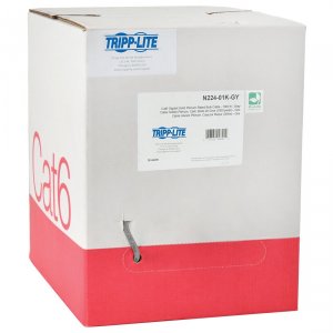 Tripp 371581 , 1000ft Cat6 Gigabit Bulk Cable Solid Cmp Plenum Pvc Gra