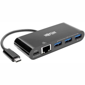 Tripp U4600033AGBC 3-port Usb C Hub W Gigabit Ethernet Gbe, Usb-c Char