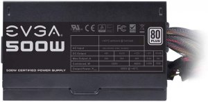 Evga 100W10500KR Power Supply 100-w1-0500-kr 500w 80plus +12v 120mm Ul