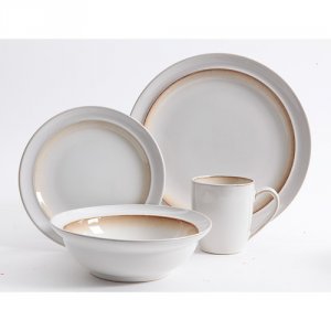 Gibson 110957.16 Elite Lawson 16 Piece Dinnerware Set, Teal