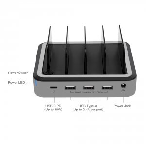 Siig AC-PW1E12-S1 Accessory Ac-pw1e12-s1 48w 4-port Usb With Type-c Pd