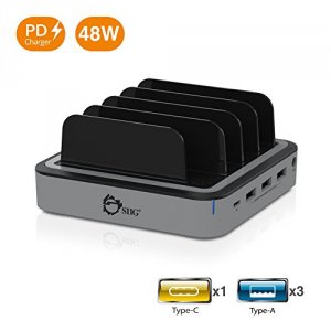 Siig AC-PW1E12-S1 Accessory Ac-pw1e12-s1 48w 4-port Usb With Type-c Pd