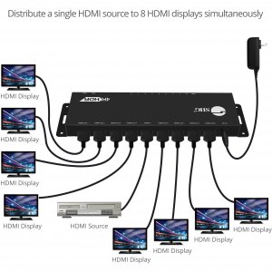 Siig CE-H23D11-S1 Accessory Ce-h23d11-s1 1x8 Hdmi 2.0 Splitter Distrib