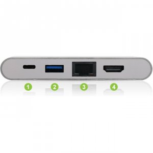 Iogear GUH3C3PD Usbc 4k  Hdmi Gbe Usb A Hub Wpd