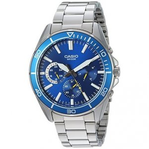 Casio MTD320D-2AV Diver Analog Watch Slvr Blue