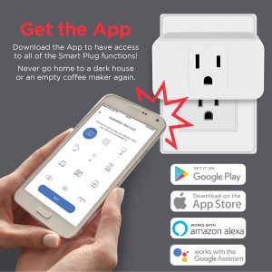 Ematic PL220D 2 Pack Wi Fi Smart Plug