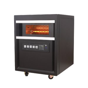 World QDE1345 Rc Infrared Quartz Heater Blk