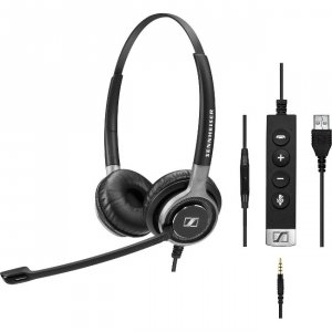 Demant 507257 Binaural Uc Headset With Hook Button, 3.5mm Jack And Usb