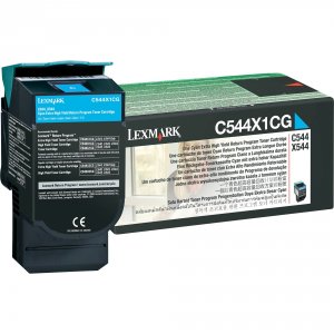 Original Lexmark C544X1CG Toner Cartridge - Laser - 4000 Pages - Cyan 