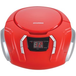 Sylvania SRCD261-B-RED (r) Srcd261-b-red Portable Cd Player With Amfm 