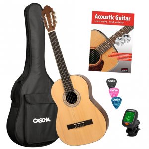 Cascha HH2139EN 44 Classical Guitar Starter Set With Instruction Bookt