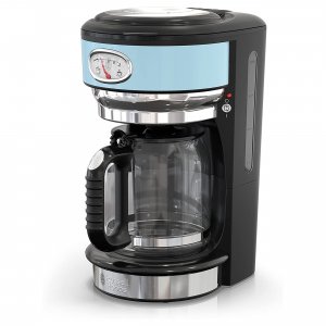 Russell CM3100BLR Retro Style 8 Cup Coffee Maker In Heavenly Blue