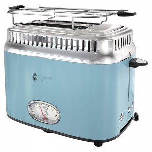 Russell TR9150BLR Retro Style 2 Slice Toaster In Blue