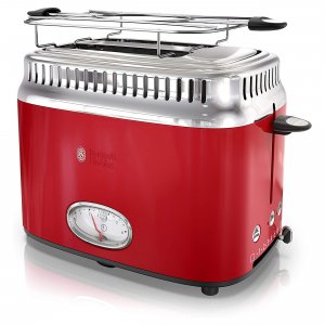 Russell TR9150RDR Retro Style 2 Slice Toaster In Red