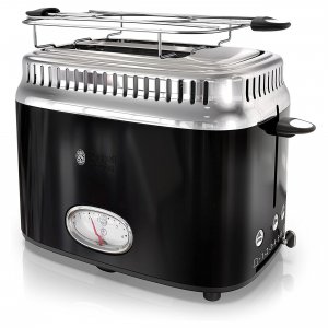 Russell TR9150BKR Retro Style 2 Slice Toaster In Black