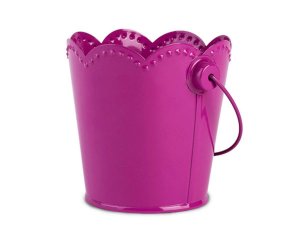 Bulk MT796 Cakewalk Fuchsia Galvanized Metal Pail