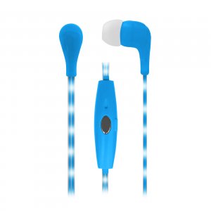 Naxa NE-951-BL Naxa Ne-951 Vector Earphones With Led Cord - Blue