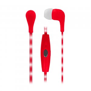 Naxa NE-951-RD Naxa Ne-951 Vector Earphones With Led Cord - Red