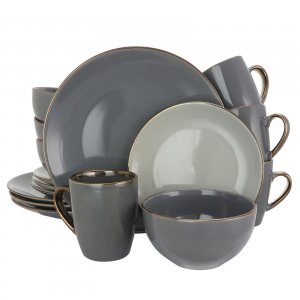 Elama EL-TAHITIANGRAND Tahitian Grand 16 Piece Stoneware Dinnerware Se