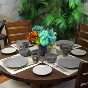 Elama EL-TAHITIANGRAND Tahitian Grand 16 Piece Stoneware Dinnerware Se