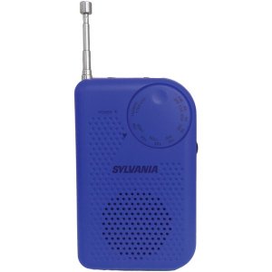 Sylvania SRC100-BLUE Port Amfm Radio Blu