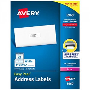 Avery 5960 Avery Easy Peel White Address Labels For Laser Printers (1 