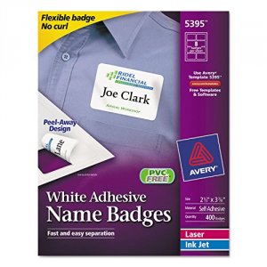 Avery 05395 Averyreg; Adhesive Name Badges - Removable Adhesive - Rect