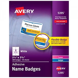 Avery 05395 Averyreg; Adhesive Name Badges - Removable Adhesive - Rect