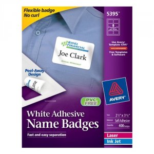 Avery 05395 Averyreg; Adhesive Name Badges - Removable Adhesive - Rect