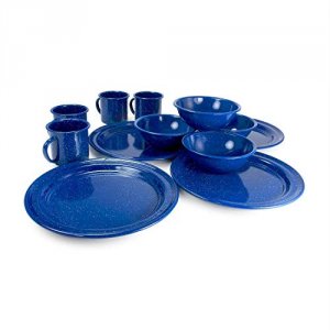 Alpine AMG4ENMSET 4 Person Enamel Dinning Set