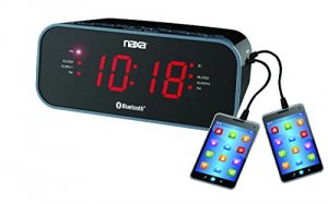 Naxa NRC-182 Naxa(r) Nrc-182 Bluetooth(r) Dual Alarm Clock Radio With 