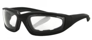 Bobster ES214C Foamerz 2 Sunglass, Black Frame, Anti-fog Clear