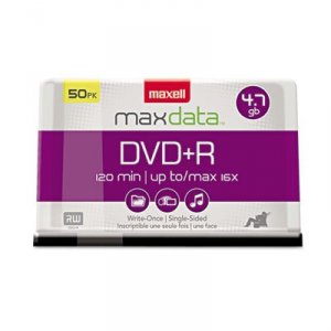 Maxell MAX 639013 Dvd Recordable Media - Dvd+r - 16x - 4.70 Gb - 50 Pa