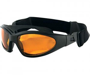 Bobster GXR001A Gxr Sunglass, Black Frame, Anti-fog Amber Lens