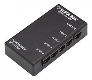 Black TL421A 4 Port Modem Splitter Rs232-rj45 Format