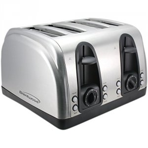 Brentwood TS-445S (r) Appliances Ts-445s 4-slice Toaster With Extra-wi