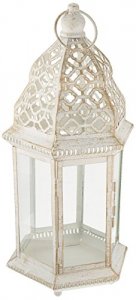 Gallery 10017452 Sublime Distressed White Large Lantern