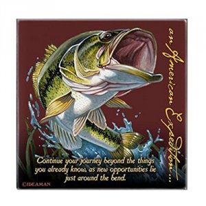 American CTSQ-111 Square Coaster - Largemouth Bass