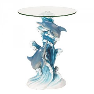 Accent 38425 Playful Dolphins Accent Table 100