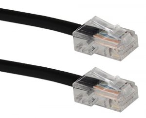 Qvs 2QX957 200ft Cat6 Gigabit Solid Black Patch Cord With Poe Support 