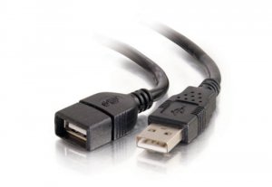 C2g 52106 1m Usb Extension Cable-usb 2.0 A Male To A Female Black (3.3