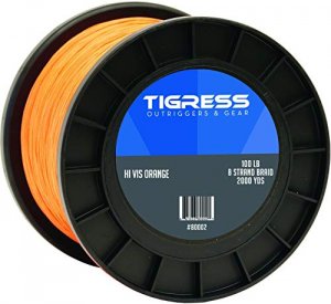 Tigress 80002 High-visibility 100lb Kite Braid - Orange