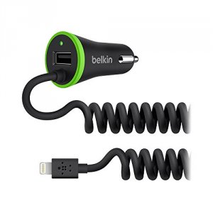 Belkin F8J154BT04-BLKP Boostup Universal Car Charger With Lightning Ca